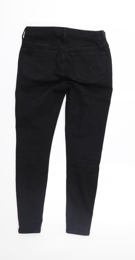 Topshop Womens Black  Denim Straight Jeans Size 26 in L30 in