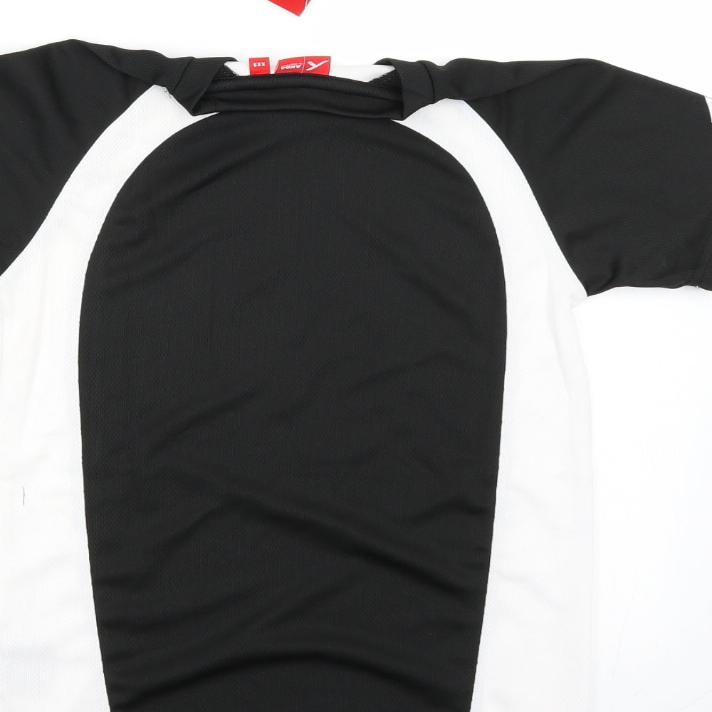 akoa Boys Black  Rayon Basic T-Shirt Size 2XS