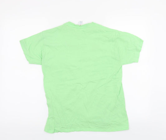 Preworn Girls Green   Basic T-Shirt Size L  - I need Space ,Kennedy Space Center