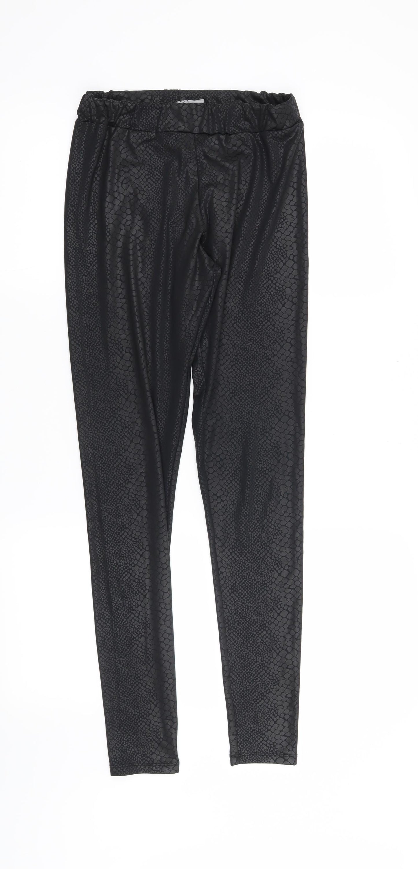H&M Womens Black Animal Print  Capri Leggings Size S L28 in