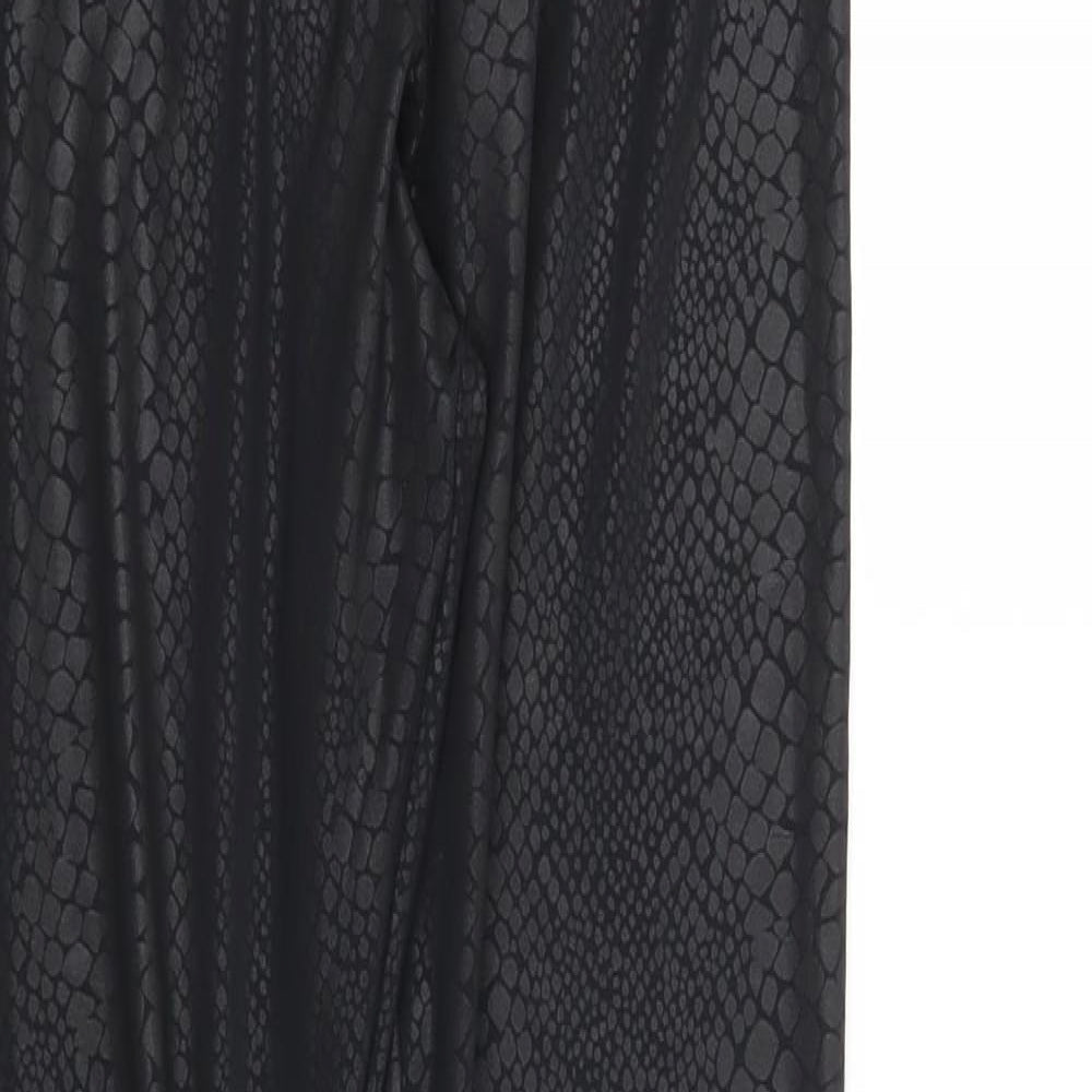 H&M Womens Black Animal Print  Capri Leggings Size S L28 in