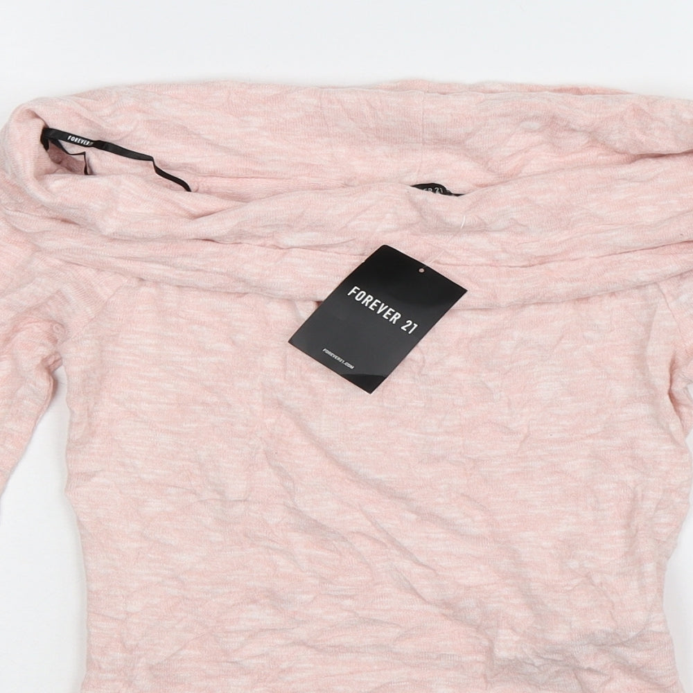 FOREVER 21 Womens Pink  Knit Pullover Jumper Size S