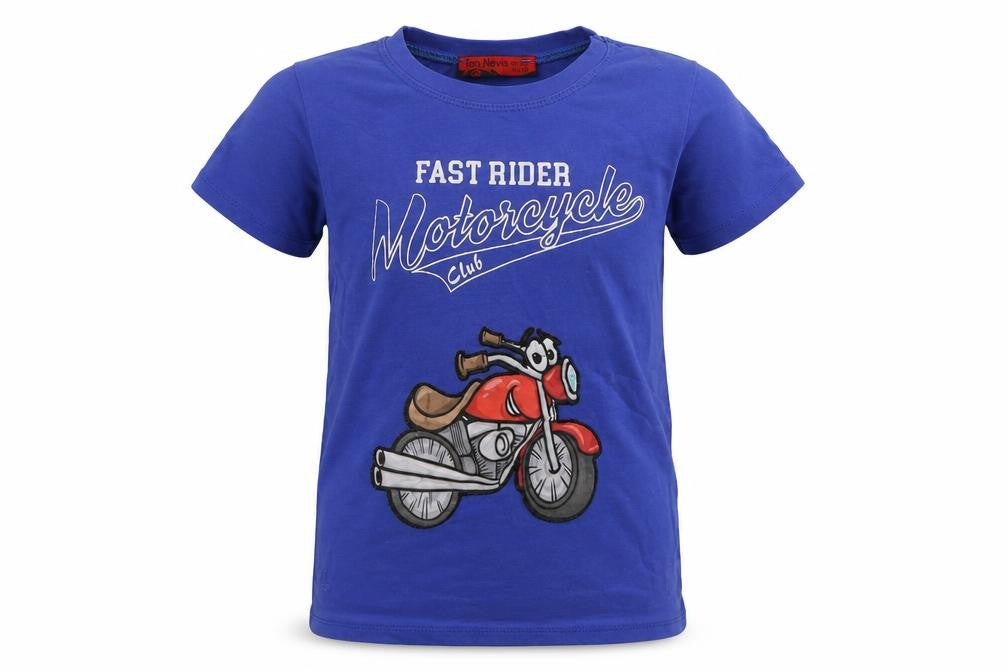 Front view of Ben Nevis boys’ blue basic t-shirt, size 6, years