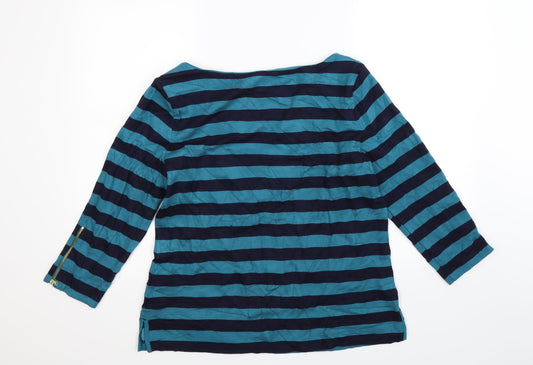 Talbots Womens Multicoloured Striped  Pullover Sweatshirt Size L