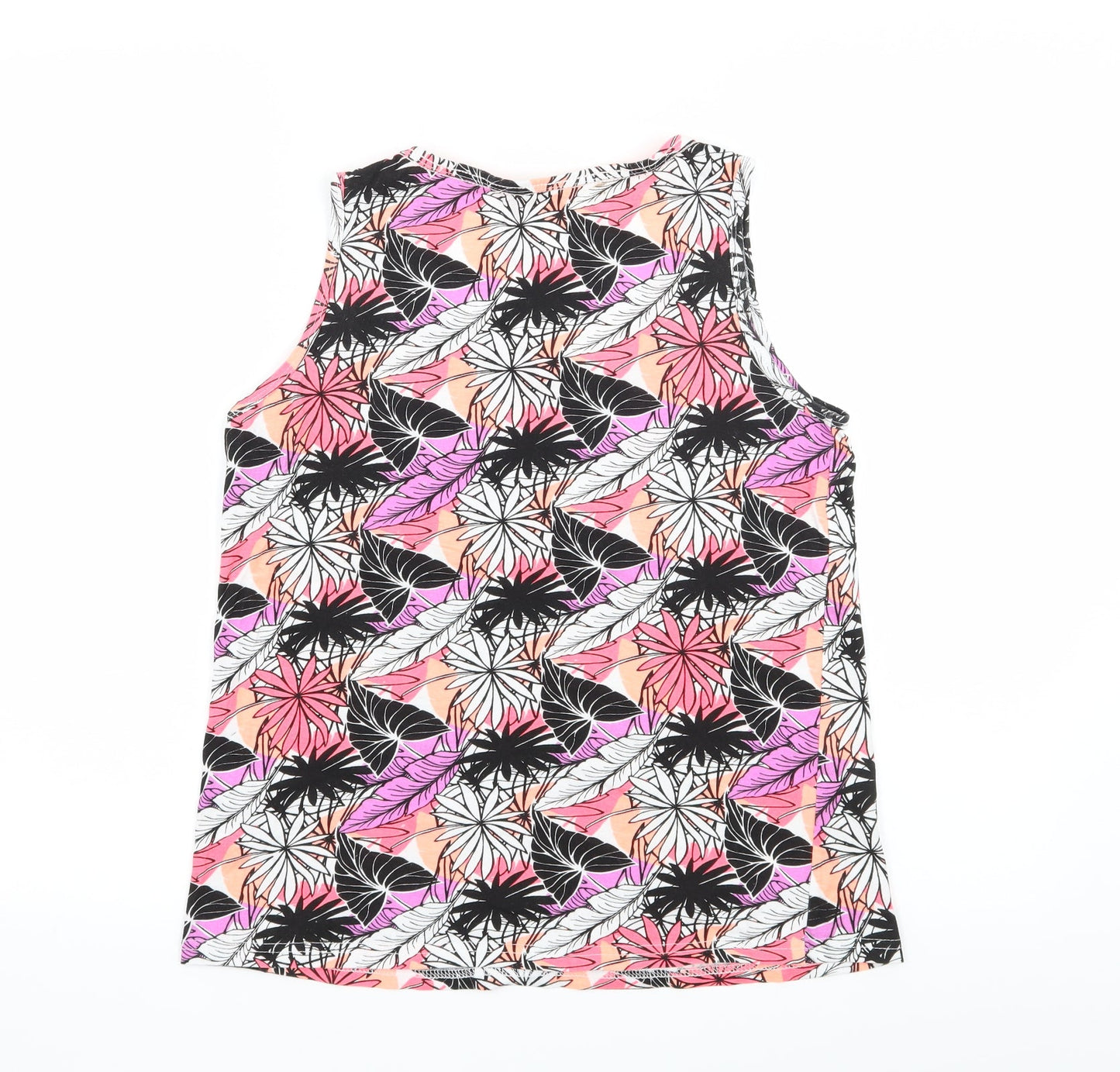Pep & Co Womens Pink Floral  Basic Blouse Size 10