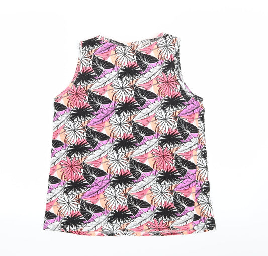 Pep & Co Womens Pink Floral  Basic Blouse Size 10