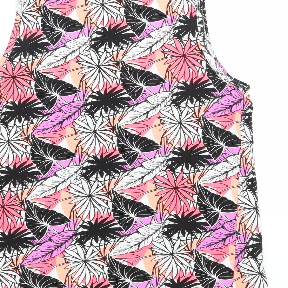 Pep & Co Womens Pink Floral  Basic Blouse Size 10