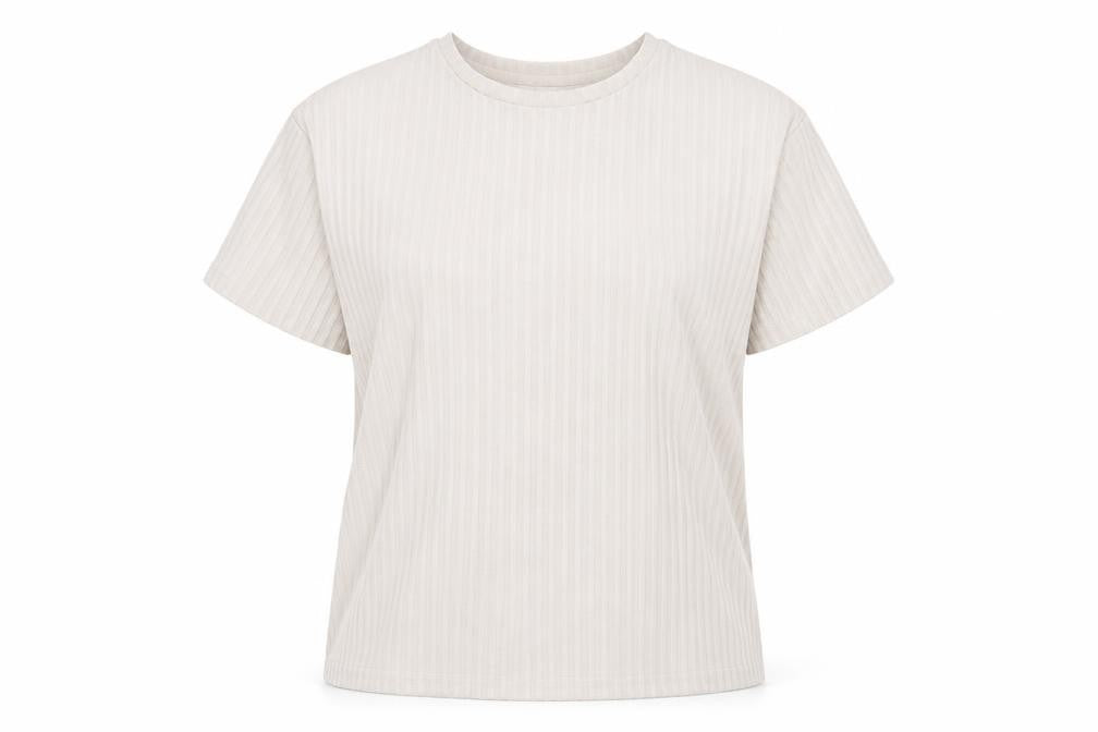 Front view of H&M women’s beige basic blouse, size XS