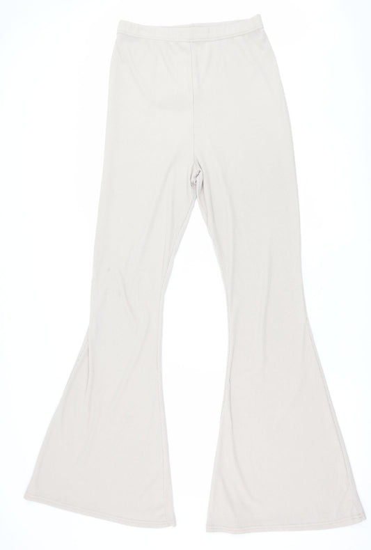 PRETTYLITTLETHING Womens Beige   Trousers  Size 12 L30 in