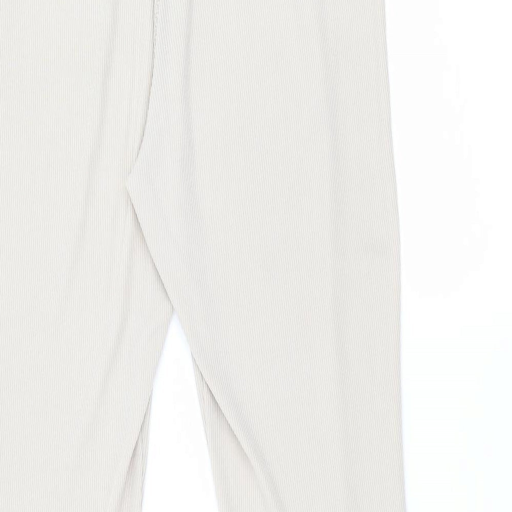 PRETTYLITTLETHING Womens Beige   Trousers  Size 12 L30 in