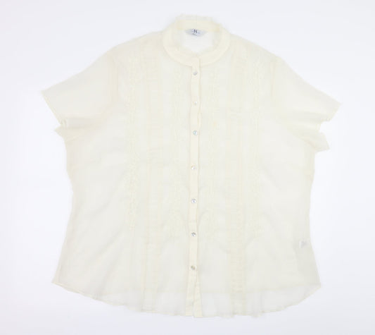 Joanna Hope Womens White   Basic Blouse Size 26