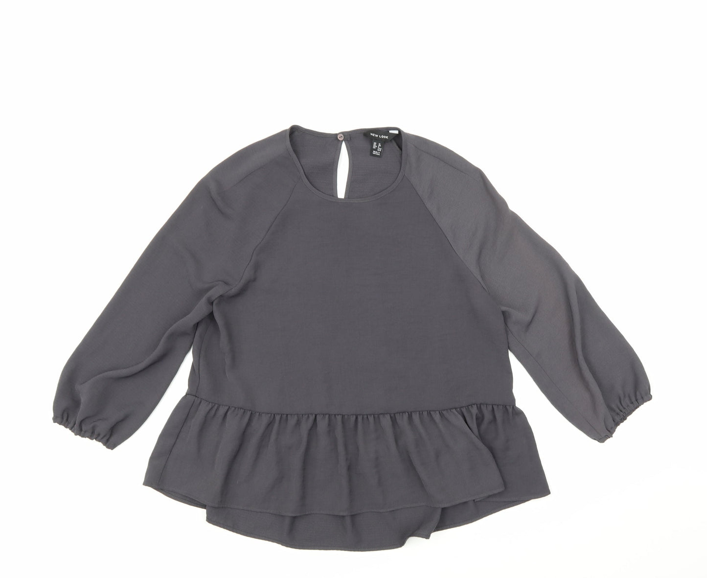 New Look Womens Grey   Tunic Blouse Size 12