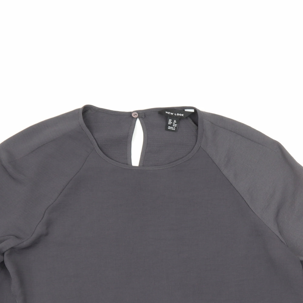New Look Womens Grey   Tunic Blouse Size 12