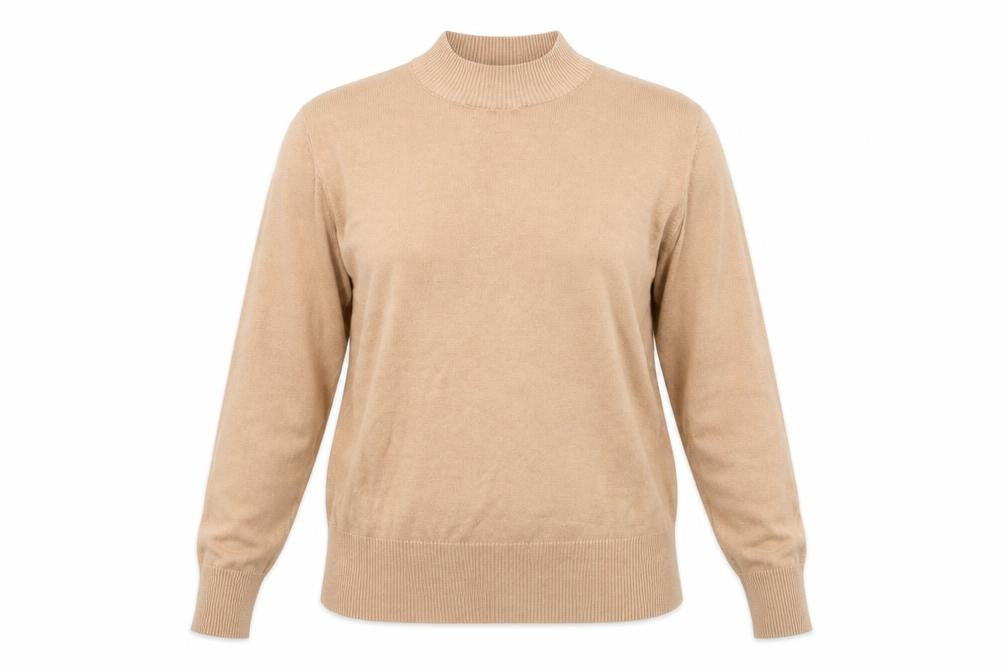 Front view of New Look women’s beige jumper, size UK 12