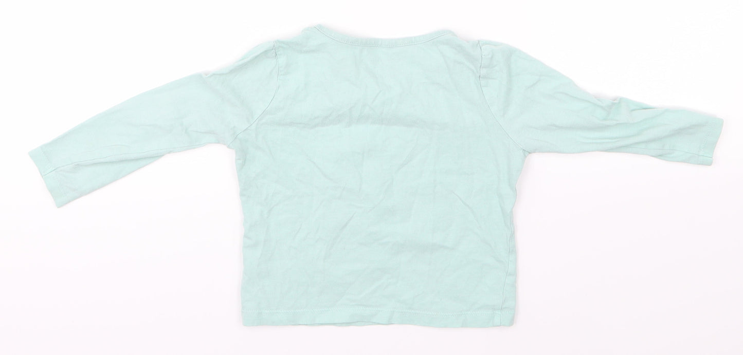 Primark Girls Green   Basic T-Shirt Size 2-3 Years  - Sprinkles