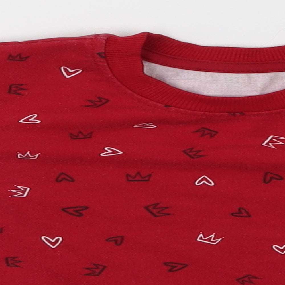 Matalan Boys Red   Basic T-Shirt Size 12-18 Months  - Crowns