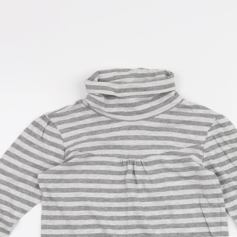 NEXT Girls Grey Striped  Pullover Jumper Size 8 Years