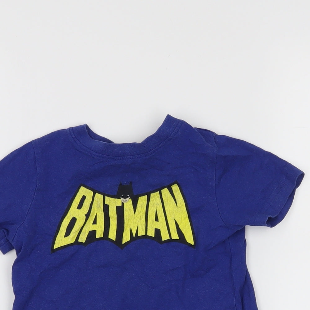 Batman Boys Blue   Basic T-Shirt Size 18-24 Months