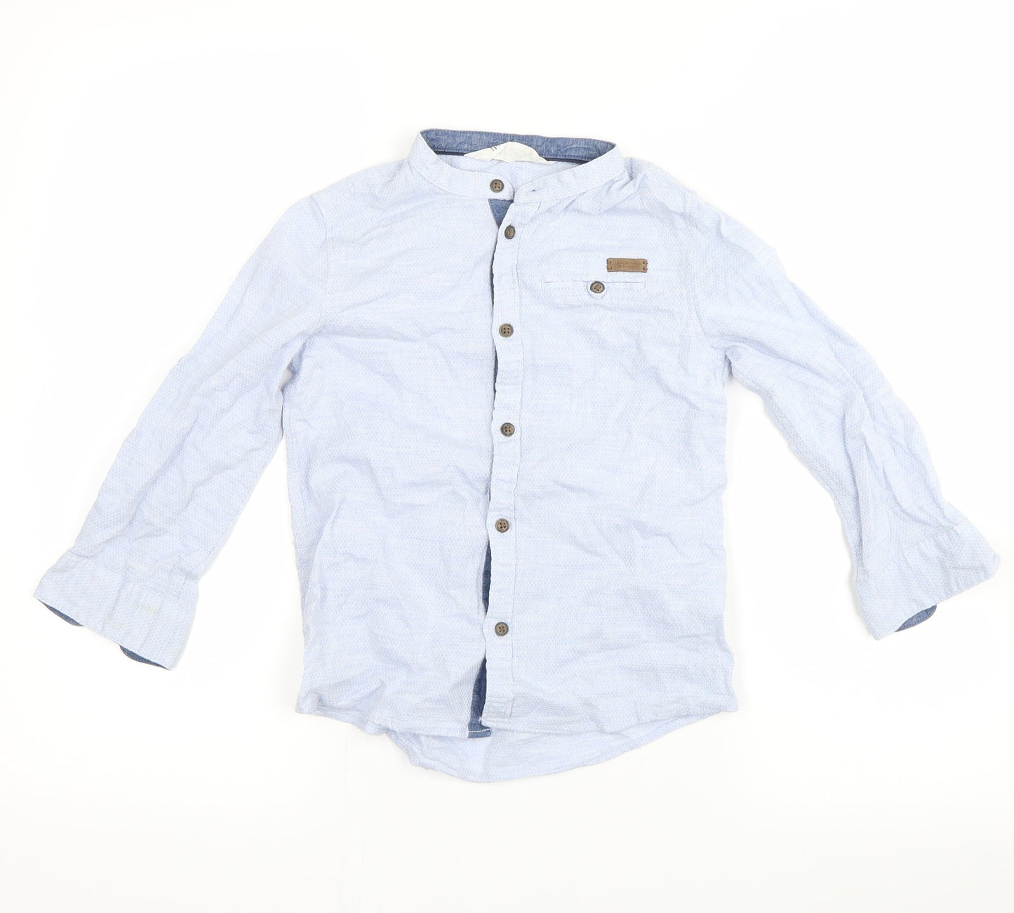 H&M Boys Blue   Basic Button-Up Size 5-6 Years