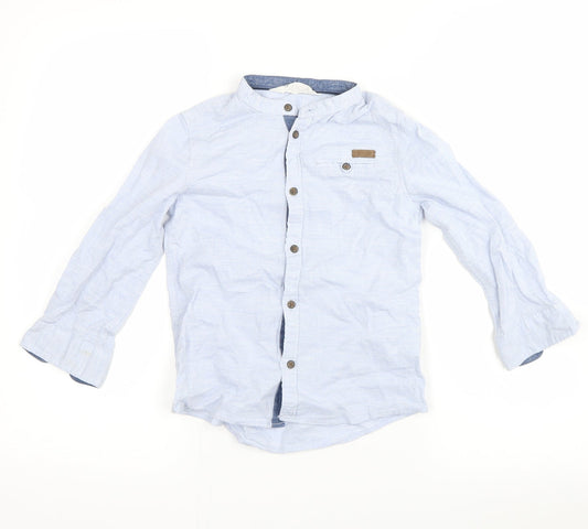 H&M Boys Blue   Basic Button-Up Size 5-6 Years