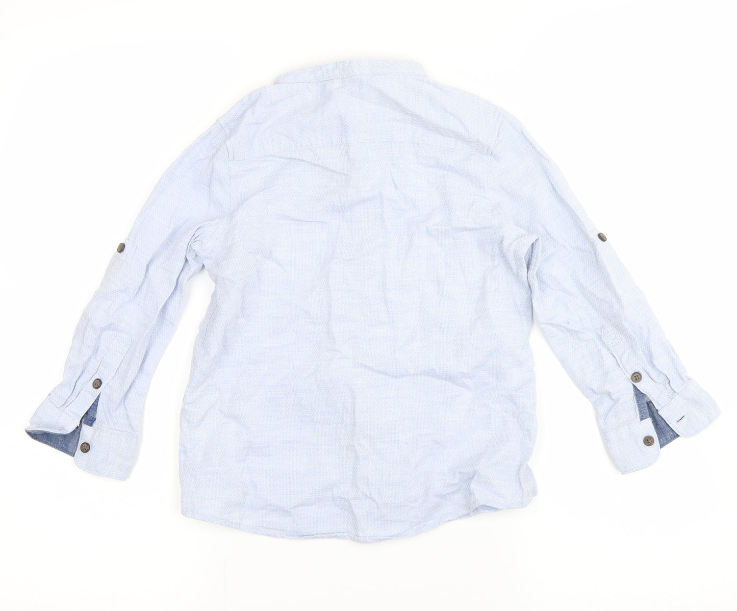 H&M Boys Blue   Basic Button-Up Size 5-6 Years