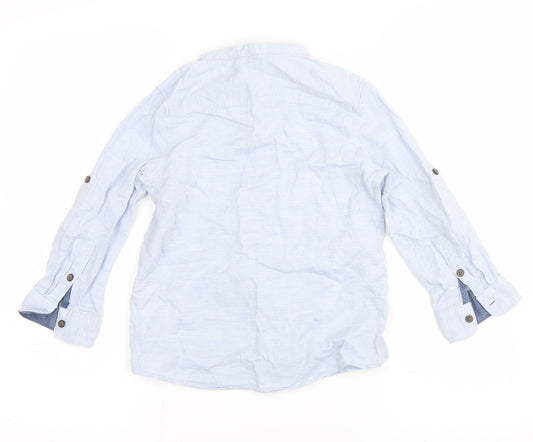 H&M Boys Blue   Basic Button-Up Size 5-6 Years