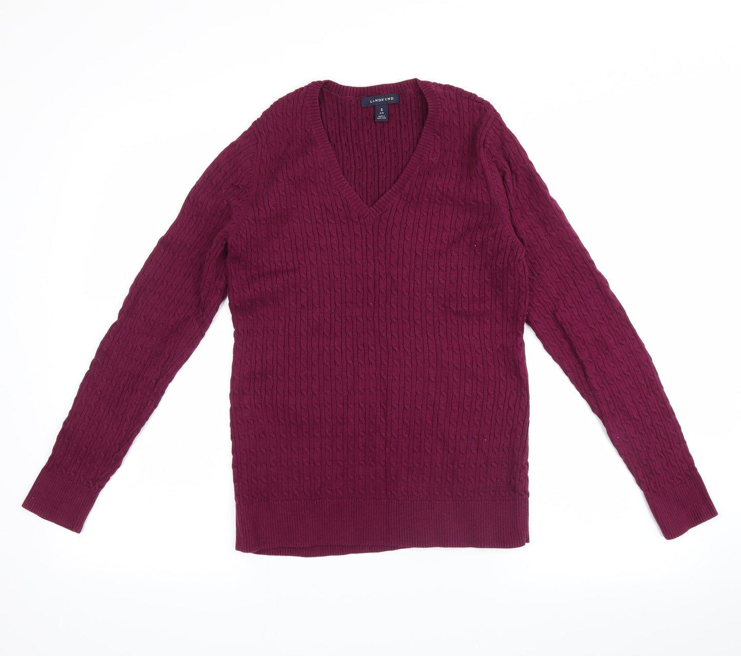 Land's End Womens Purple   Pullover Jumper Size S
