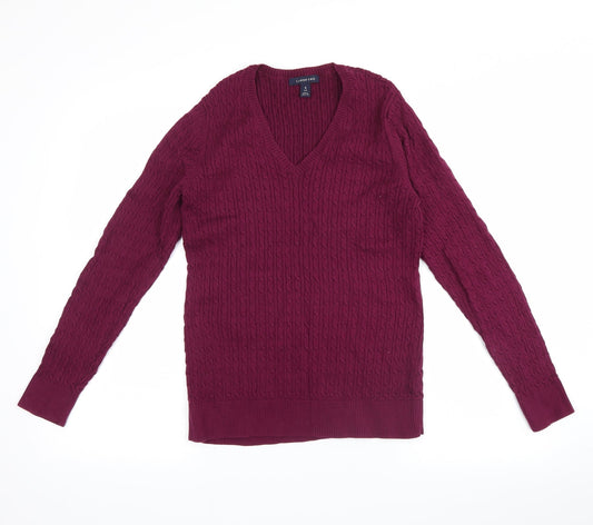 Land's End Womens Purple   Pullover Jumper Size S