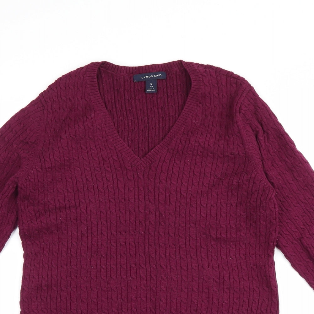 Land's End Womens Purple   Pullover Jumper Size S