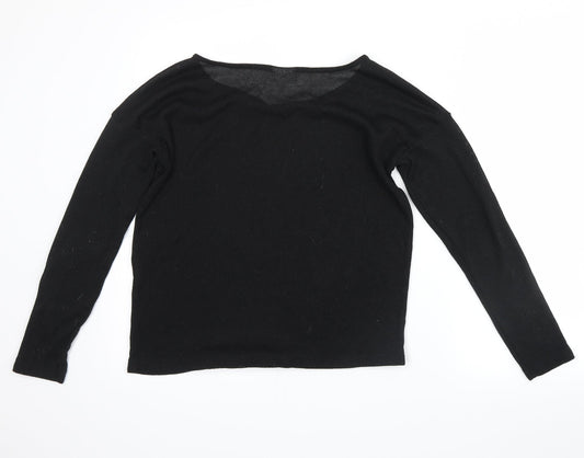 Noisy may Womens Black  Microfibre Pullover Jumper Size S
