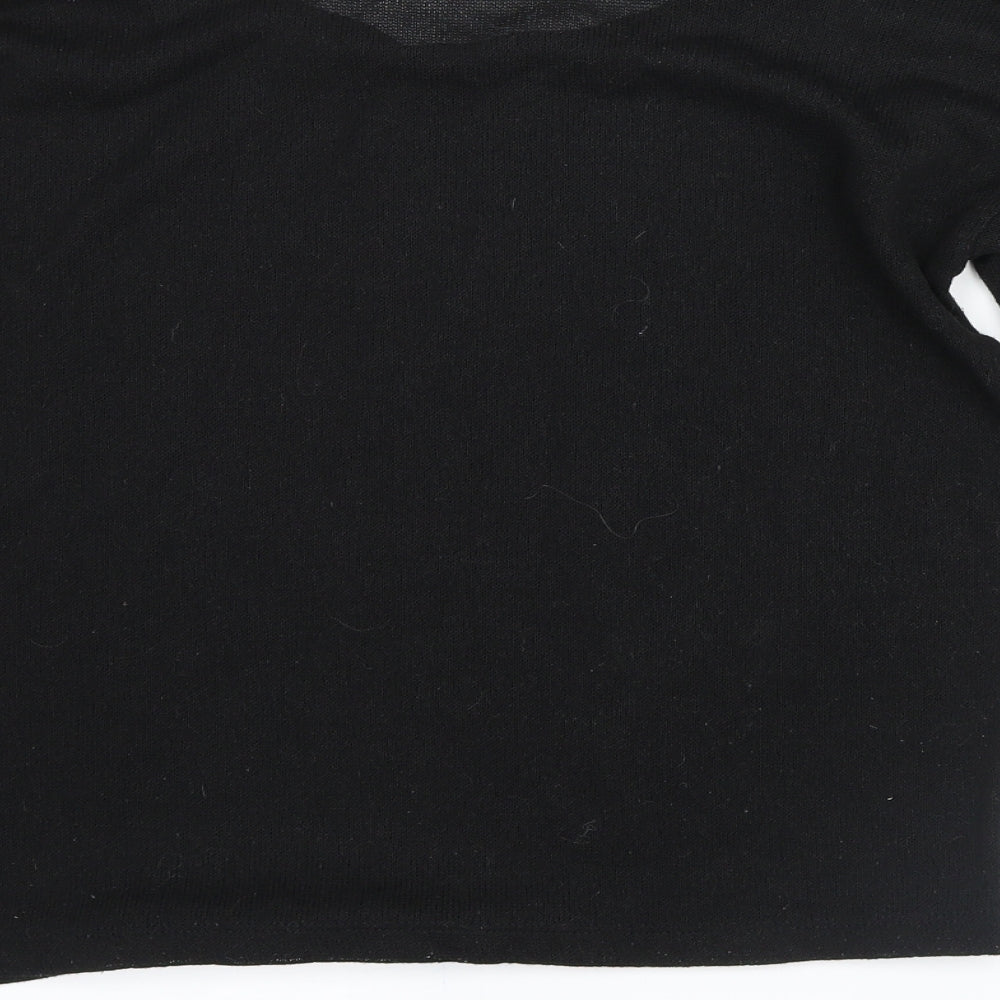 Noisy may Womens Black  Microfibre Pullover Jumper Size S