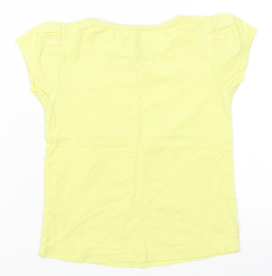Young Dimension Girls Yellow   Basic T-Shirt Size 6-7 Years