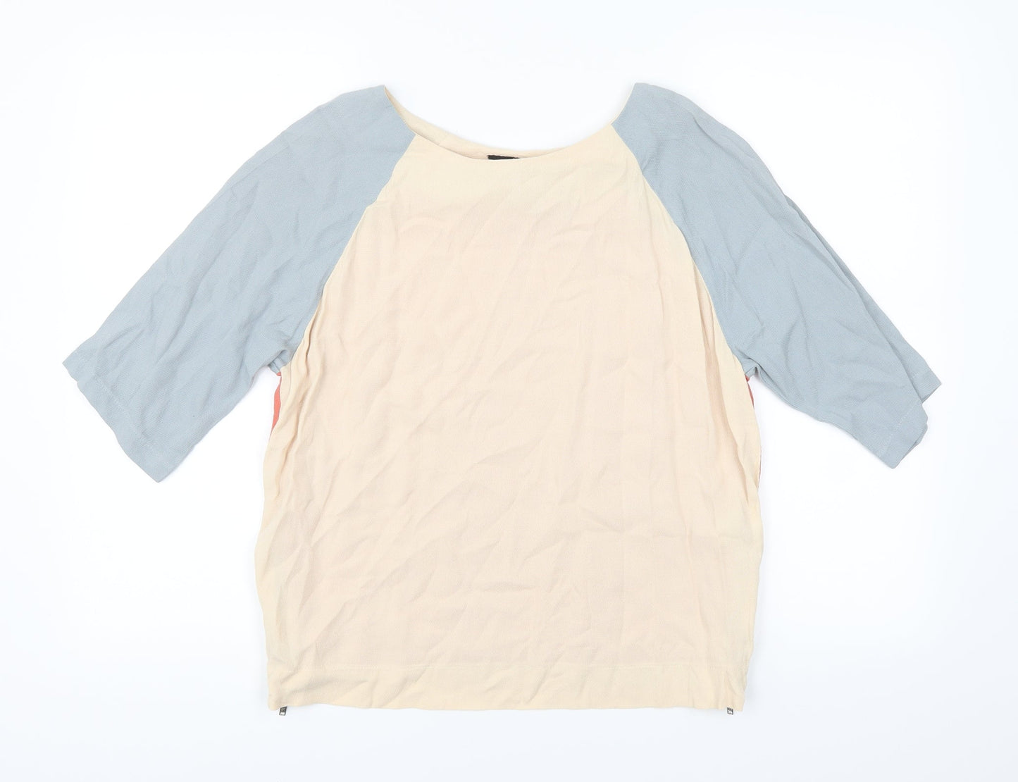 Topshop Womens Beige   Basic T-Shirt Size 6
