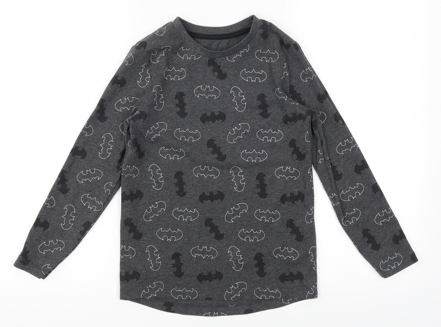 nutme' Boys Grey   Basic T-Shirt Size 7-8 Years  - batman