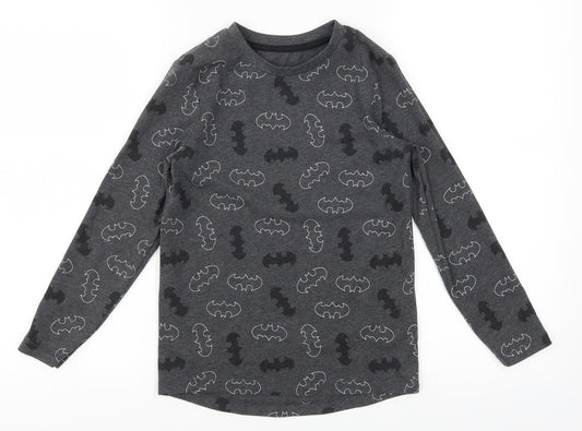 nutme' Boys Grey   Basic T-Shirt Size 7-8 Years  - batman