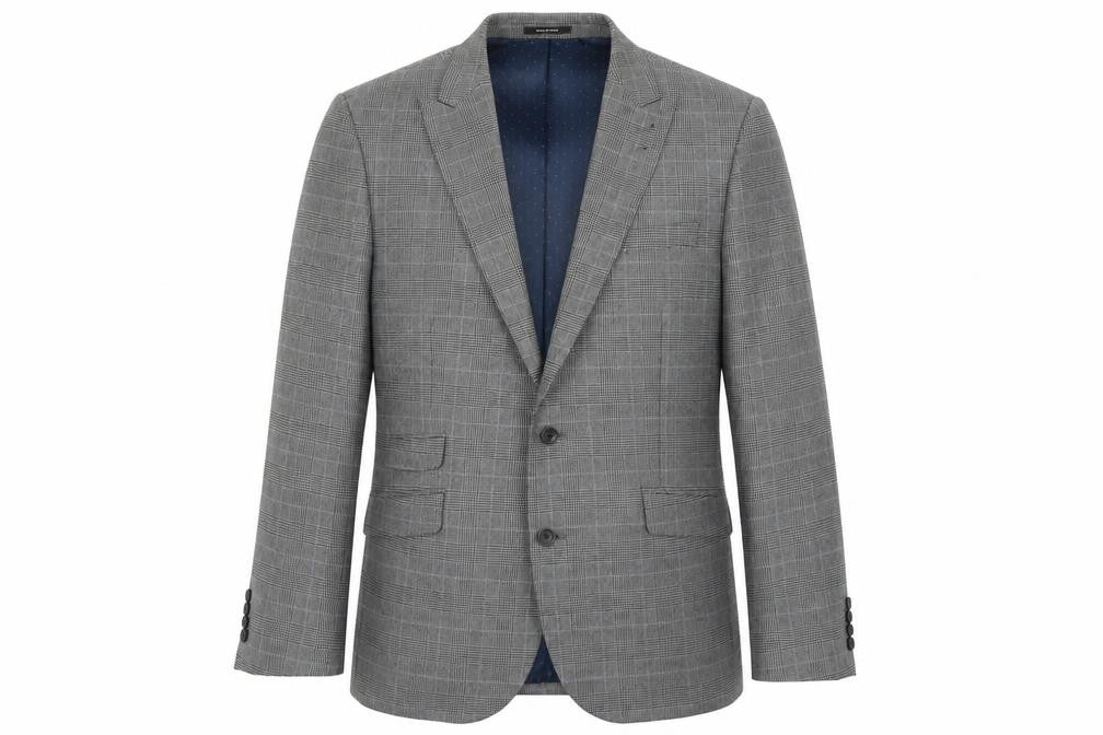 Front view of Cedarwood State men’s grey jacket suit jacket, size 36