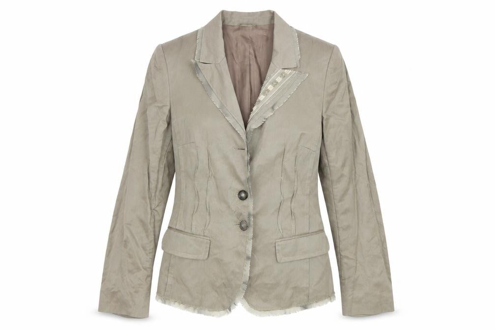 Front view of Gil Bret women’s green jacket, size UK 16