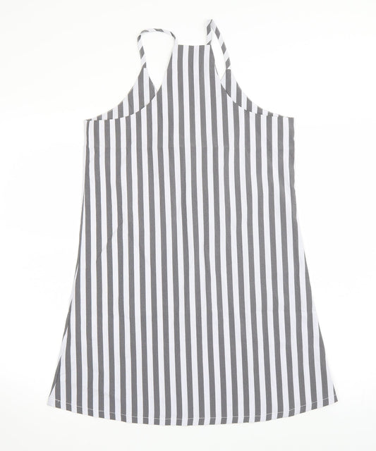 SheIn Womens Grey Striped  Tank Dress  Size S