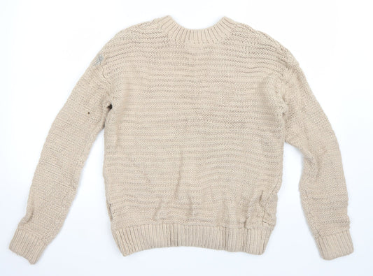 H&M Womens Beige   Pullover Jumper Size XS
