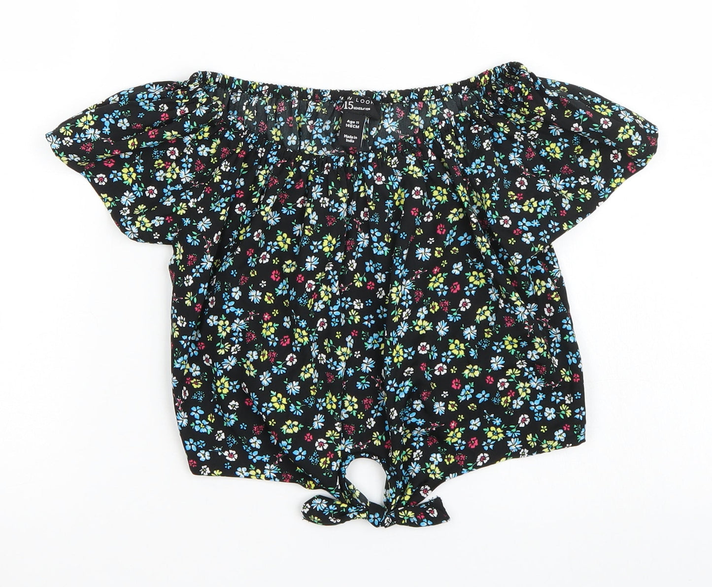 Newlook Girls Multicoloured Floral  Basic Blouse Size 11 Years