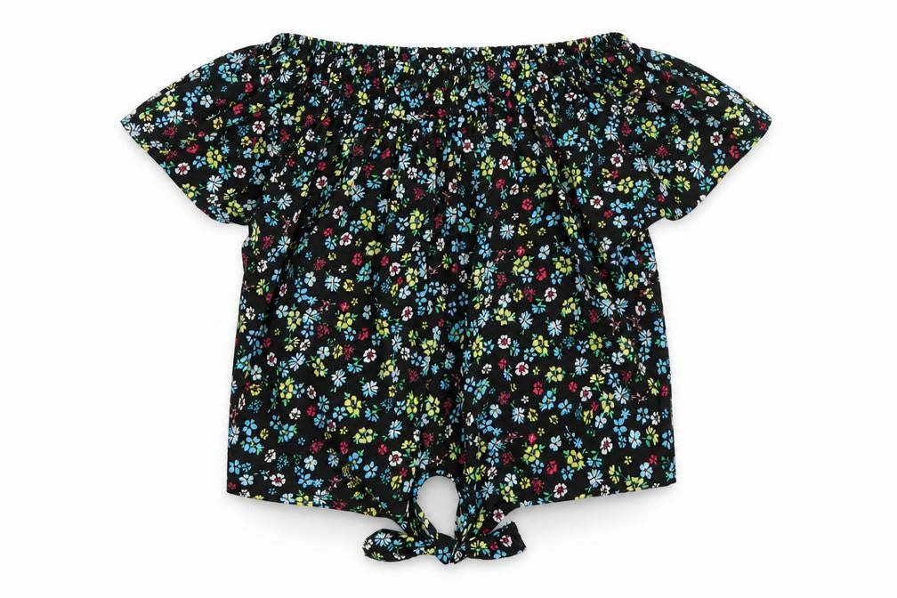 Front view of New Look girls’ multicoloured floral basic blouse, size 11, years