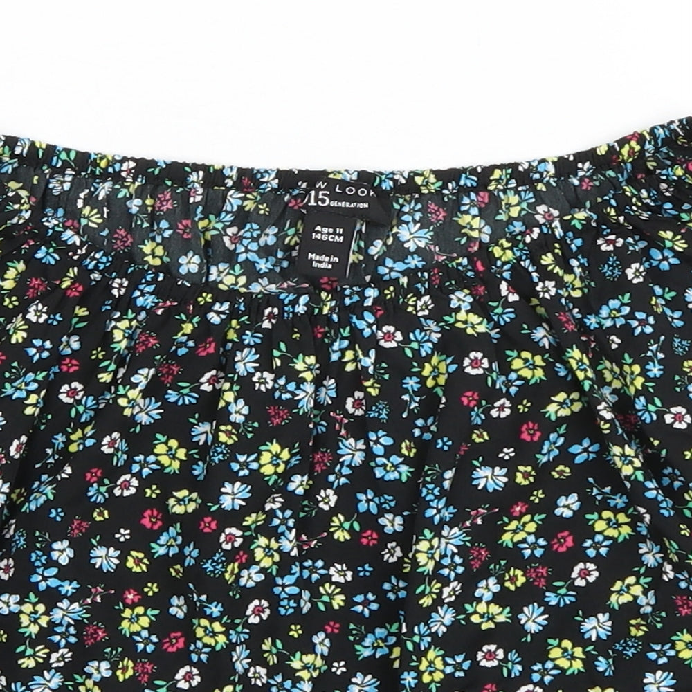 Newlook Girls Multicoloured Floral  Basic Blouse Size 11 Years