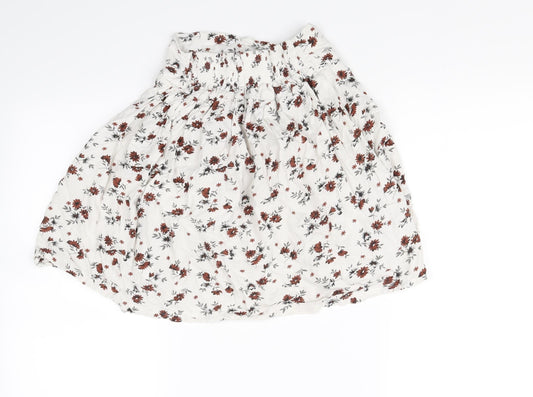 La Fille Womens White Floral  Mini Skirt Size 4