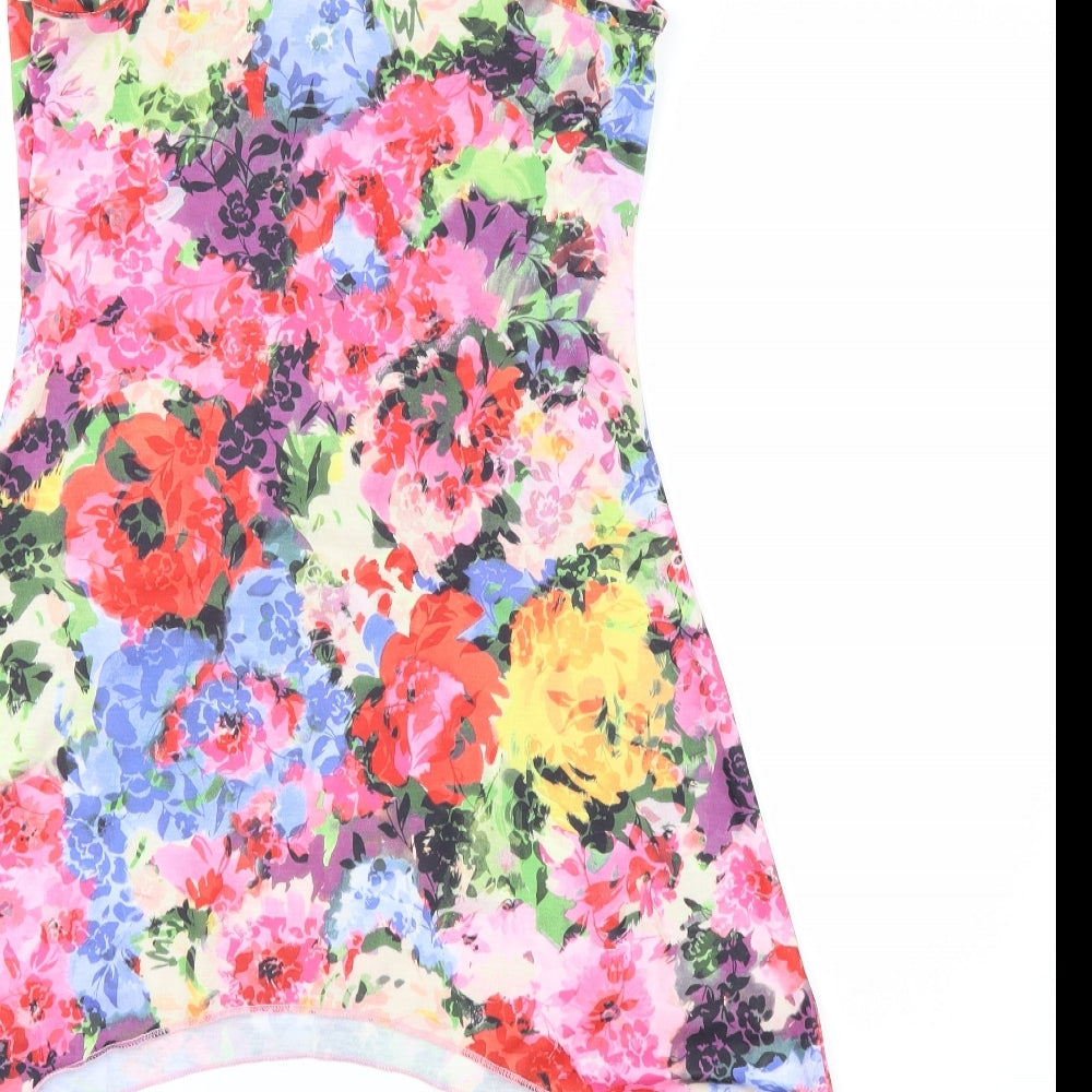 CACTI Womens Multicoloured Floral  Basic T-Shirt Size 10