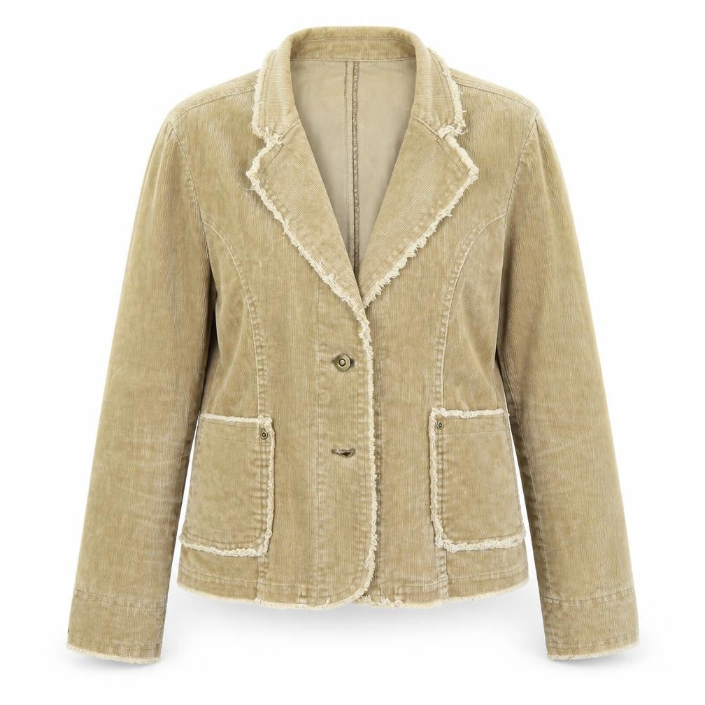 Front view of Select women’s beige cardigan jumper, size UK 14