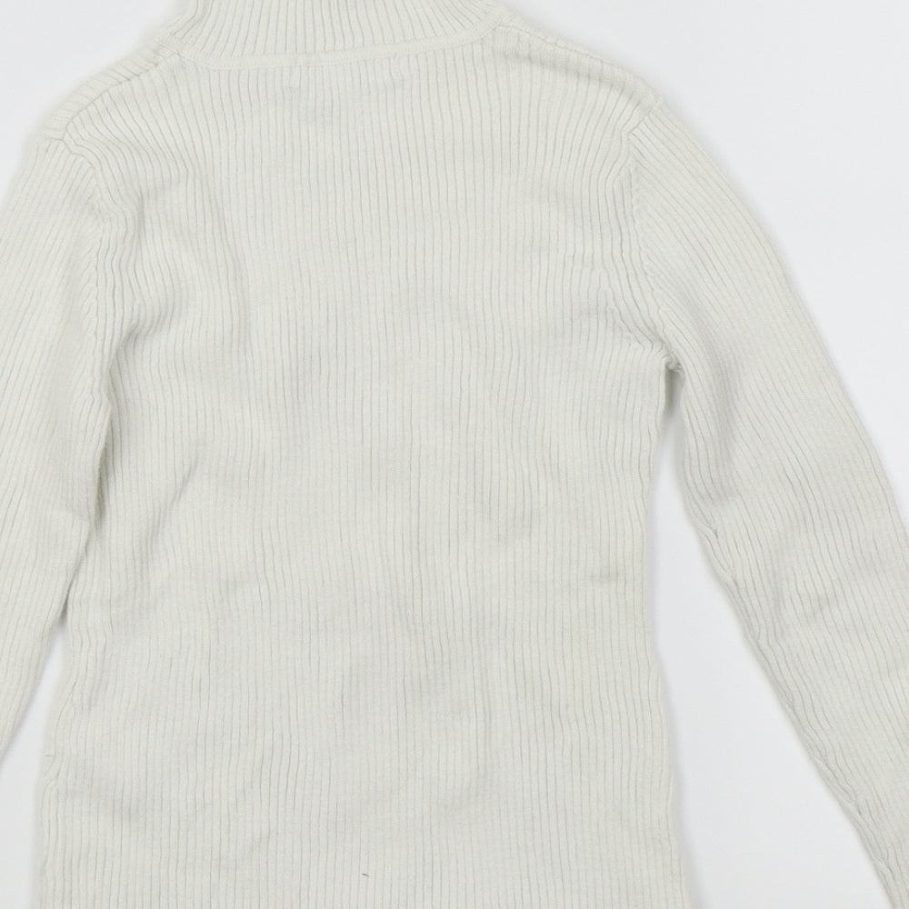 Asda George Girls White   Basic T-Shirt Size 6-7 Years