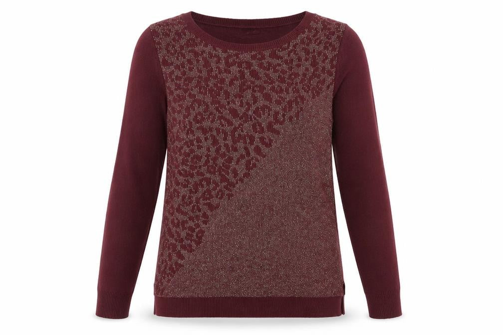 Front view of Originals women’s purple jumper, size S, - glittery