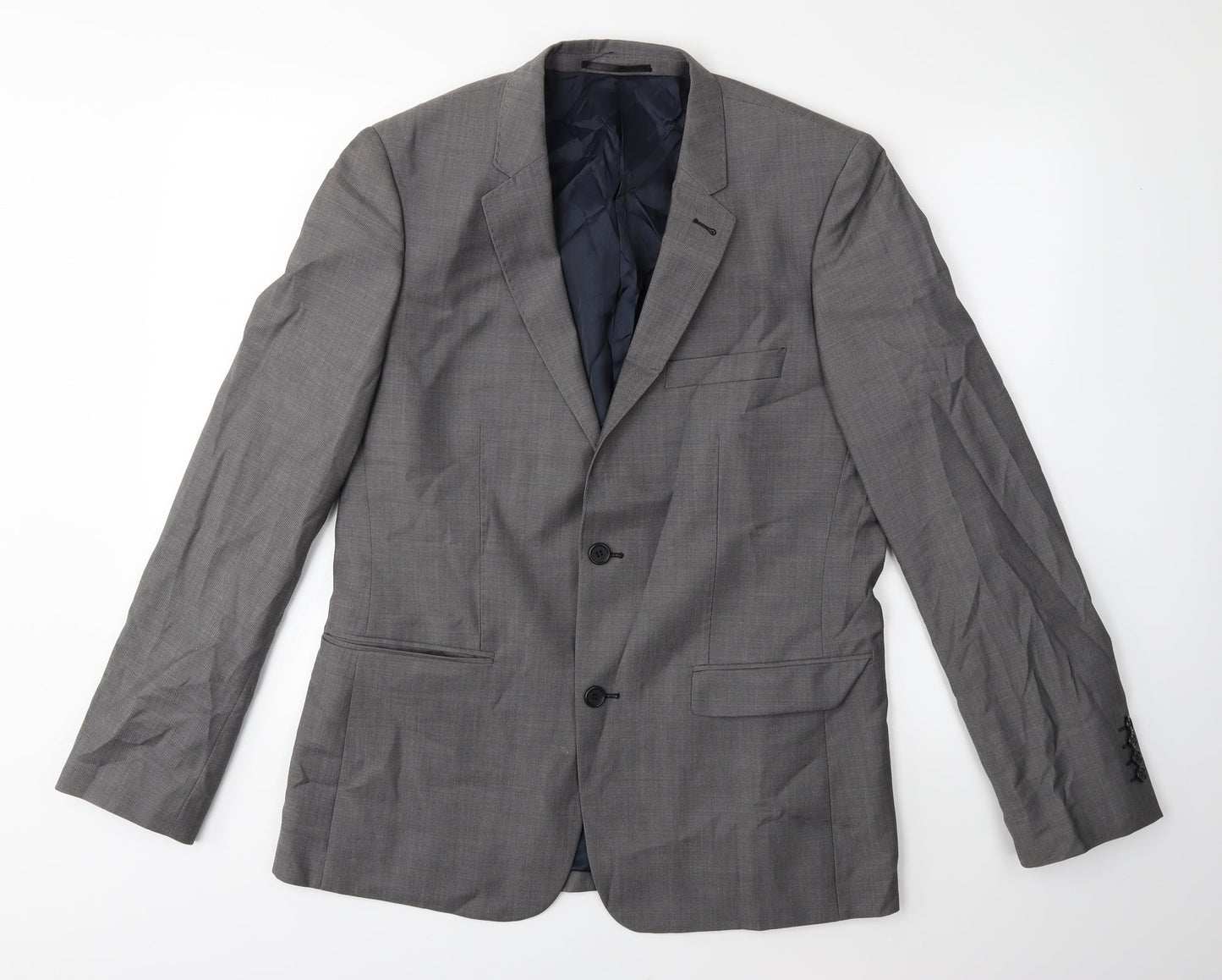 Topman Mens Grey   Jacket Suit Jacket Size 42
