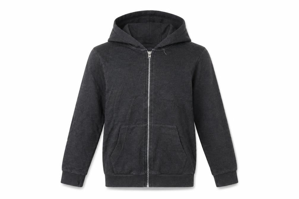 Front view of F&F boys’ grey full zip hoodie, size 9-10, years