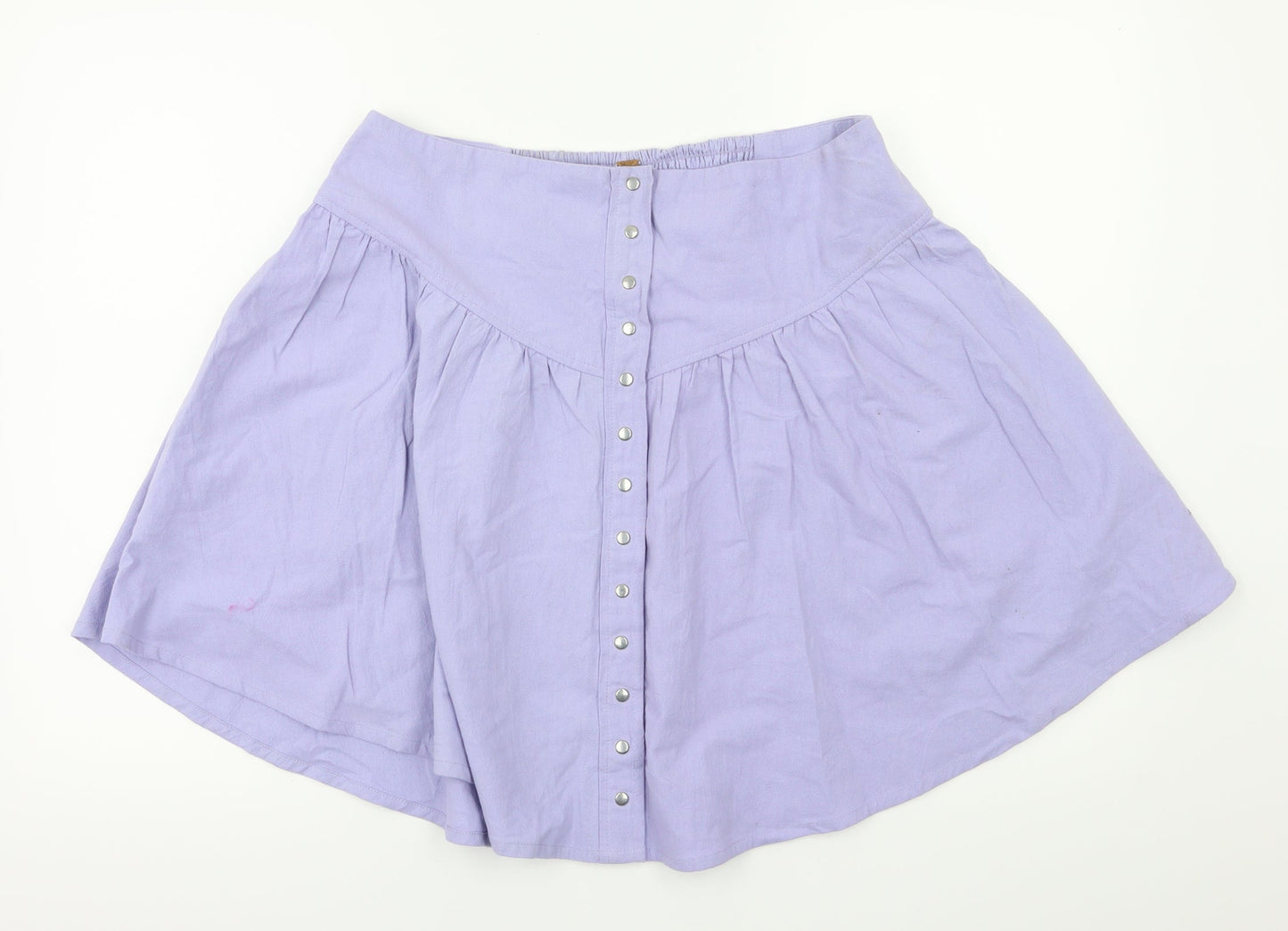 Three People  Womens Purple Houndstooth  Flare Skirt Size L